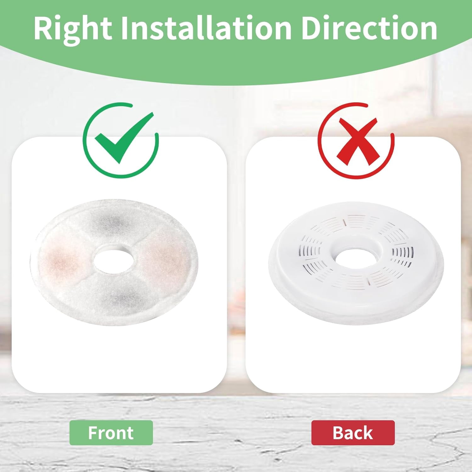Cat Water Fountain Replacement Filters Fit for 3L Flower Water Dispenser Automatic Pet Dog Cat Fountain Filter