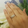 thumbnail image 2 of 1.00 Carat (ctw) 10K White Gold Round Princess & Baguette Cut Diamond Ladies Bridal Engagement Ring Set 1 CT, 2 of 4