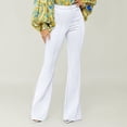 thumbnail image 5 of Hunpta Women High Waist Comfortable SlimFit Trousers With Buttons Flared Suit Pants, 5 of 9