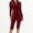 Red, variant on Womens Long Sleeve One Piece Bathing Suit Athletic 1 Piece Capris Swimsuit Sun Protection Rash Guard,Green,M