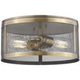 thumbnail image 1 of Z-Lite Meshsmith 2 Light Flush Mount in Natural Brass, 1 of 1