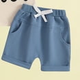 thumbnail image 4 of WUANDIXFA Toddler Baby Boys Easter Outfit Bunny Tractor Tshirt Short Sleeve Tops Solid Shorts Summer Outfits Clothes Set (Blue, 2-3 Years), 4 of 5