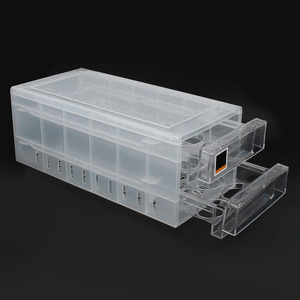 Tebru Egg Storage Box Drawer Type Kitchen Double Layer 24 Transparent