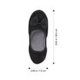 thumbnail image 3 of Pantuflas plegables portátiles para mujer, de 24,5 cm, para viaje, interiores, de algodón, con suela silenciosa, talla única (negro), 3 of 6