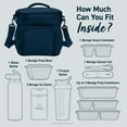 thumbnail image 6 of Bentgo Prep Deluxe Multimeal Bag - Premium Insulation with Water-Resistant Exterior & Interior, Holds 5 Meals, Keeps Meals Warm or Cool for up to 8 Hrs - Great for All Day Meal Prep (Navy Blue), 6 of 7