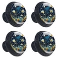 thumbnail image 2 of 4 Pcs Plants under the Stars Knobs for Kitchen Cabinet Cupboard Dresser Bookcase Drawer Pulls Handles Round Home Decor, 2 of 8