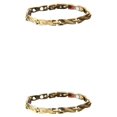 thumbnail image 1 of Qarigey para hombre y mujer, reemplazo decorativo portátil, brazalete antioxidante galvanizado que no se desvanece, decoración de regalo de Oro 2Conjunto, 1 of 6
