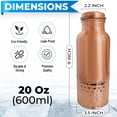 thumbnail image 3 of Botella de agua American Ayurveda 600ml cobre puro sin juntas a prueba de fugas, 3 of 5