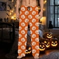 thumbnail image 2 of SJLDQY Mens Halloween Pajamas Pants Wide Leg Pjs Trousers for Men Hallowmas Pumpkin Ghost Elastic Waist Homewear Loungewear With Pocket, 2 of 6