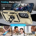 thumbnail image 4 of Dteck for Samsung Galaxy A17 5G / A26 5G Case with Camera Cover Sliding + Screen Protector + Finger Ring Holder Kickstand, Shockproof Full Body Protective Phone Cover,Gold, 4 of 7