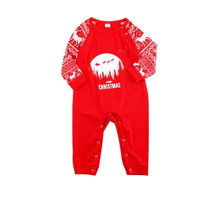 

New Year New You 2022! on Clearance Hesxuno Fashionable Christmas Print Family European and American Pajamas Parent-child Suit Baby Baby Essentials Baby Days Saving Event