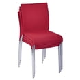 thumbnail image 2 of Chaise Empilable Conway en Tissu Rouge Cranapple Lot de 4, 2 of 7