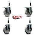 thumbnail image 2 of 5 Inch Semi Steel Swivel 7/8 Inch Expanding Stem Caster Set 2 Total Lock Brakes, 2 of 2