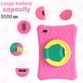 thumbnail image 6 of T&C 10.1" Android 13 Kids Multi-Touch Tablet PC, 4GB Ram+ 128GB Storage, Bluetooth, WIFI, Parental Control-Pink Case, 6 of 10