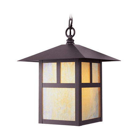 

Outdoor Pendants 1 Light With Iridescent Tiffany Glass Bronze size 10 in 100 Watts - World of Crystal