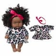 thumbnail image 4 of 8 inch Lifelike Silicone Vinyl Newborn Baby Dolls, African American Baby Black Dolls, give for Kids and Girl Holiday Birthday Gift, African Black Dolls, Reborn Doll, 4 of 5