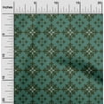 thumbnail image 2 of oneOone Viscose Chiffon Dark Teal Green Fabric Damask Fabric For Sewing Printed Craft Fabric By The Yard 42 Inch Wide, 2 of 5