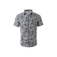 thumbnail image 1 of INSPIRE CHIC Men's Shirts Short Sleeve Floral Printed Button Front Beach Hawaiian Shirt 46 White, 1 of 7