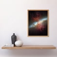 thumbnail image 2 of Hubble Space Telescope Image Starburst Galaxy M82 Happy Sweet Sixteen Celebration Messier 82 Blue Disk Red Dust Gas Star Formation Cluster Art Print Framed Poster Wall Decor 12x16 inch, 2 of 5