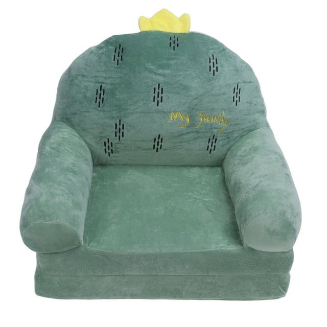 Sofá infantil cómodo al tacto, transpirable, plegable, fácil de limpiar, tumbona de cactus para sala de estar, dos capas
