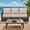 Beige, variant on Meetleisure Outdoor Rust-Proof Aluminum Frame 3-Seat Sofa, Suitable for both Indoor and Outdoor, Grey