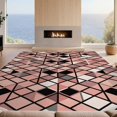 Geometric Border Rug Design Design&I 4'x6' Ultra Soft Area Rug, Geometric Interlocking Lattice ...
