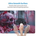 thumbnail image 4 of Naloa Gothic Red Skull Cemetery Gaming Mouse Pad Large Mouse Mat Long Extended Desk Pad Non-Slip Rubber Mice Pads Stitched Edges Thin Pad (16x29.5 Inch), 4 of 8