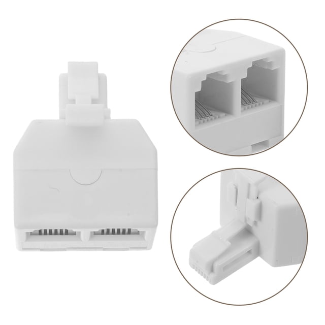 unbranded 10Ud Adaptador Divisor De Línea Dual Para Línea Rj11 Compatible Con Modem Y Fax