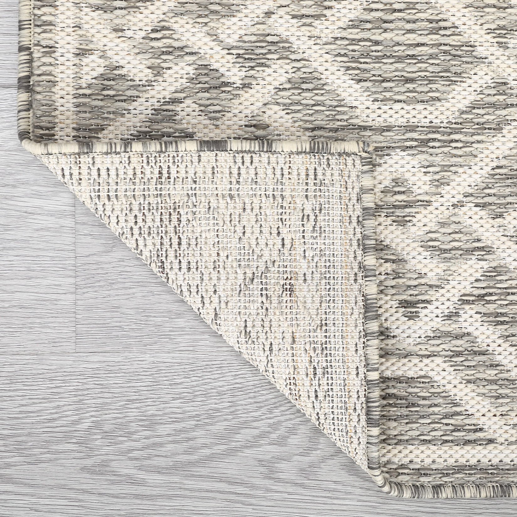 Garvee 2'3"x7'3" Long Runner Rug Indoor Outdoor Kitchen Hallway Runner Rug Contemporary Geometric Bedroom Rug Patio Rugs Runner, Gray