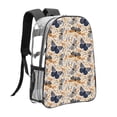 thumbnail image 3 of Honeii Butterflies Print Clear Backpack Heavy Duty Transparent Bag 17" See Through BookBag for Women Men Adults Work Festival Sports Travel, 3 of 7