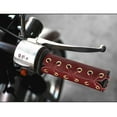 thumbnail image 3 of S SERENABLE 22mm 7/8" Leather Motorcycle Hand Grip Throttle Covers Wraps Red, 3 of 9