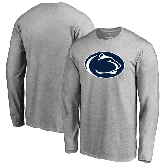 Men's Ash Penn State Nittany Lions Primary Logo Long Sleeve T-Shirt