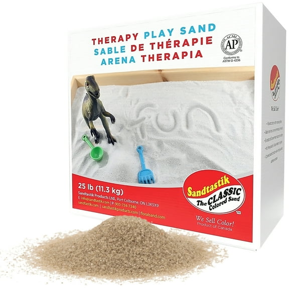 Sandtastik Therapy Play Sand - Beach, 25 lb (11.3 kg) - Sensory Tables, Professional & Indoor Use