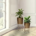 thumbnail image 3 of Tall Metal Floor Flower Planter Holder with Stand, Modern Decorative Floor Flower Holder, Perfect for Your Entryway,, 3 of 5