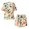 thumbnail image 4 of Picia Rockets Pajamas Sets for Women Soft Short-Sleeved Pjs with Lounge Shorts Two Piece Sleepwear-3X-Large, 4 of 9
