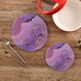 thumbnail image 2 of FREEAMG Purple Marble Round Trivets Pot Holders 2 Pcs, Heat Resistant Cotton Thread Weave Trivets for Hot Dishes, Cooking, Baking, Farmhouse, Kitchen Decor, 2 of 7