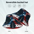 thumbnail image 2 of Balery American Flag Skull Sombreros para el sol para hombre y mujer, sombrero de pescador con UPF 50+, 2 of 6