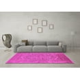 thumbnail image 3 of Ahgly Company Indoor Square Oriental Pink Industrial Area Rugs, 4' Square, 3 of 4