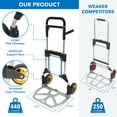 thumbnail image 2 of Mount-It! Heavy-Duty Folding Hand Truck Dolly | 440 Lb Capacity, 2 of 10