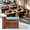 Walnut Color, variant on Modular Office Cubicle Desk with Privacy Panel & Cable Management,2 Person Office Cubicle Workstation,Staff Cubicle Desk for Open Offices,School,Call Centers 47.2in
