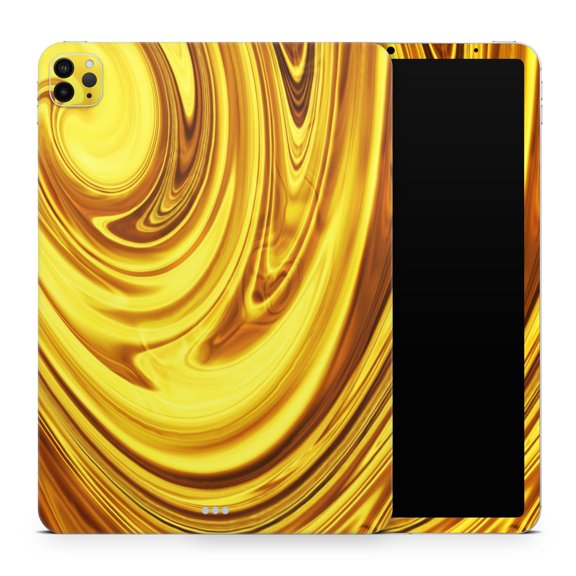 DesignSkinz Swirling Liquid Gold Full-Body Skin Decal Wrap Cover for iPad (A1219/A1337)