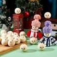 thumbnail image 5 of 30pcs 1.3'' Round Wooden Beads Natural Wood Beads Large Wood Ball Beads Loose Spacer Beads with Face for Jewelry Making Home Decor Macrame Christmas Tree Farmhouse Garland Decor, 5 of 6