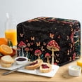 thumbnail image 4 of TSOVTHRID Mushroom Butterfly Print Toaster Dust Cover 4 Slice, Dustproof Microwave Toaster Oven Grill Protector Stain Resistant Kitchen Small Appliance Cover with Top Handle, 4 of 8