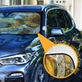 thumbnail image 3 of Qxltty Cyan Butterfly Sunflower Car Windshield Sunshades Foldable UV Rays Sun Visor Protector Keep Your Vehicle Cool 55×27.6in, 3 of 8