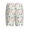 thumbnail image 2 of Lsque Lighthouse Sailboat Mens Sleep Pajama Shorts,Short Pajama Pants, Cotton Ultra-Soft Knit-Medium, 2 of 9