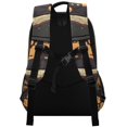 thumbnail image 3 of FORMRS Unisex Backpack Elementary School Travel Bookbag with Reflective Stripes, Orange Halloween Cat, 3 of 7