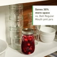 thumbnail image 5 of Ball 16oz Mason Jar Drinking Glasses 4-Pack, Wide Mouth Pint Canning Jars for Serving and Gifting, Stackable Glass Jars with Lids for Smoothies and Iced Coffee, 5 of 7