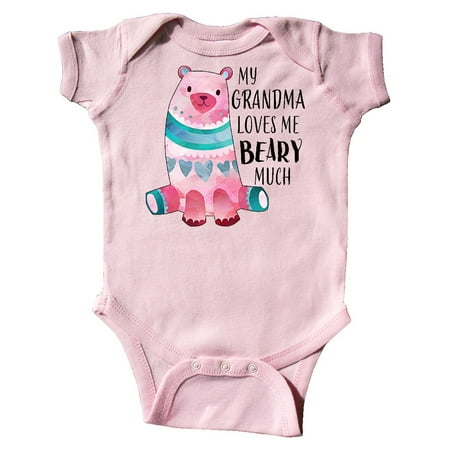 

Inktastic My Grandma Loves Me Beary Much with Cute Bear Gift Baby Boy or Baby Girl Bodysuit