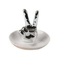 thumbnail image 2 of Lightning Deals Of Today Prime SHISHIan Ceramic Gesture Ring Rack Jewelry Plate Hand Display Rack Creative Dresser Storage Tray Gift For Loved Ones Silver，Christmas Decorations, 2 of 9