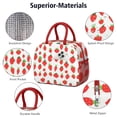 thumbnail image 4 of Lunch Bag Lunch Box for Women Reusable Insulated Lunch Bags,Water-Resistant Paint Strawberry Cooler Lunch Tote Bag, Large Capacity for Work Travel Picnic, 4 of 6